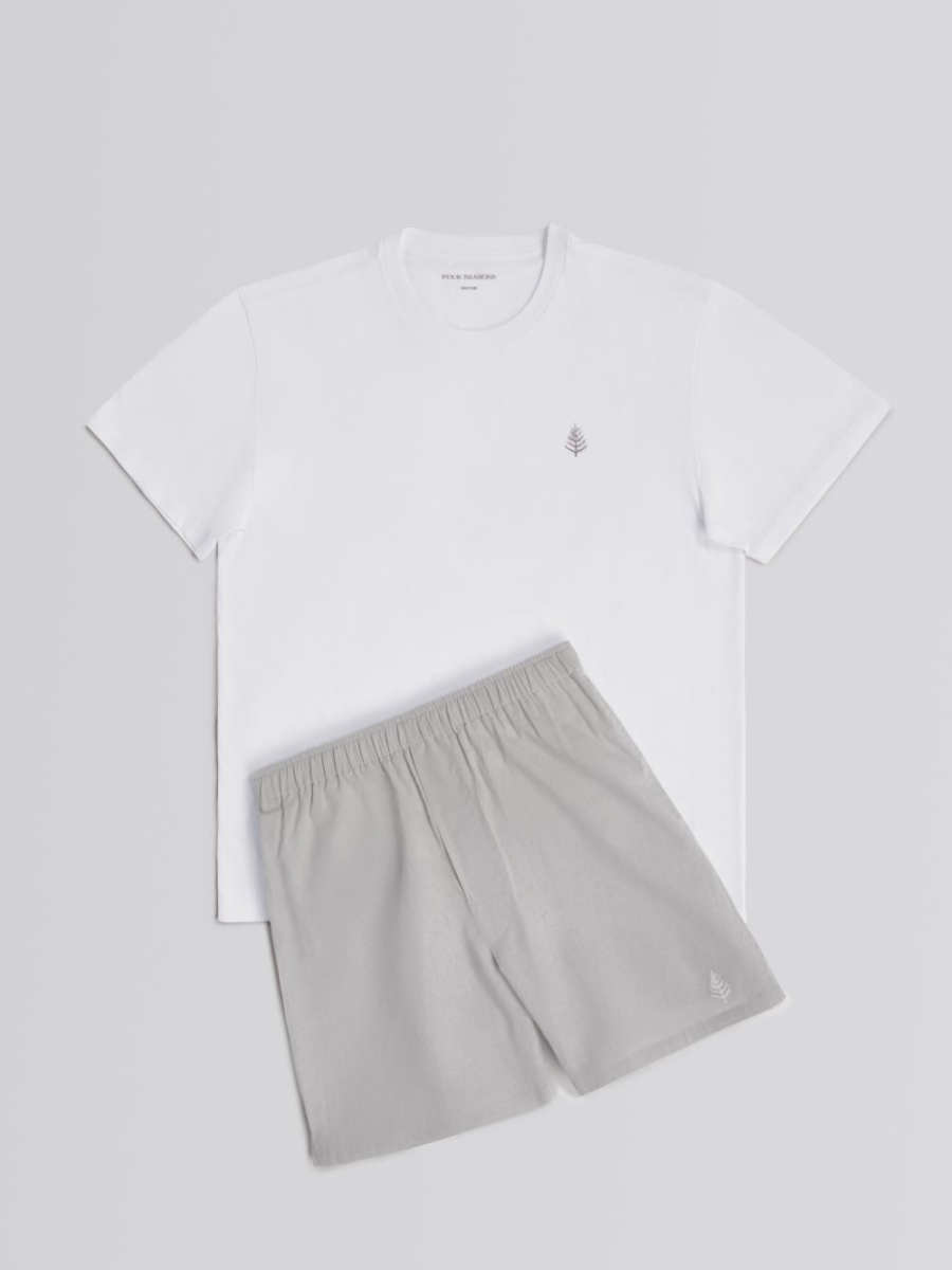 Men's Resort Pajama Set - Turkish Silver /